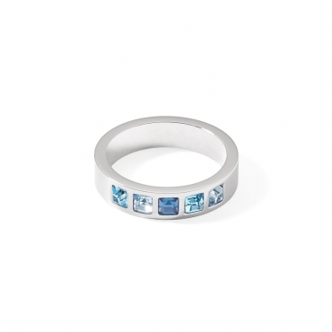 Кольцо Coeur de Lion Blue-Silver 18 мм 0130/40-0717 56