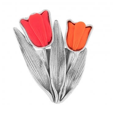 Кольцо TARATATA, Fanfan, с цветком из смолы, TT-E21-04407-105 (красный)